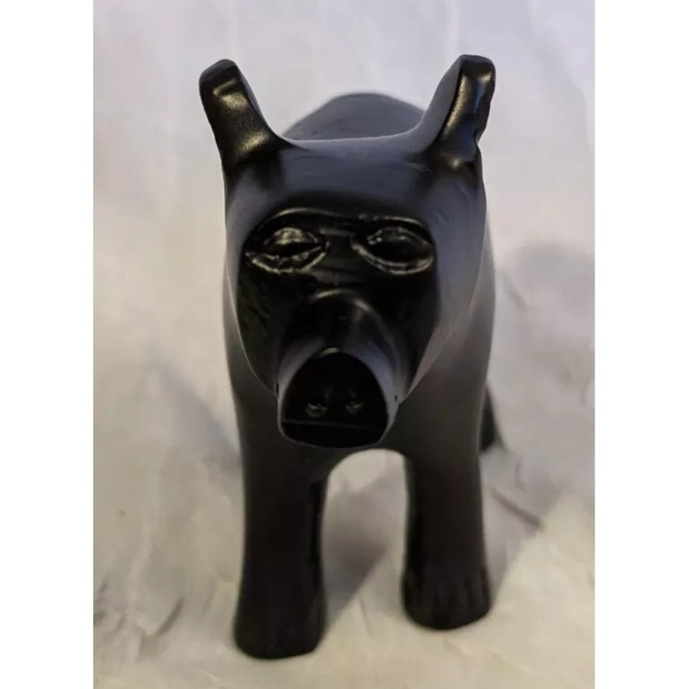 Cast Metal Bear Pig Figurine Cub Black Animal Carved Folk Art Forest Farm Fun 3" - Picture 5 of 15